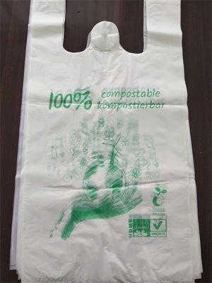 Grande saco biodegradável do t-shirt da verificação geral