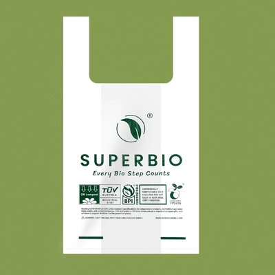 Plástico Compostable Carry Bags do PLA dos sacos de compras Compostable PBAT de 100%
