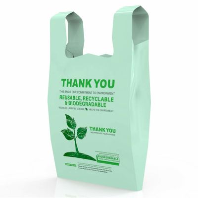 Sacos transparentes de Carry Bags Tasteless Biodegradable Plastic do amido de milho