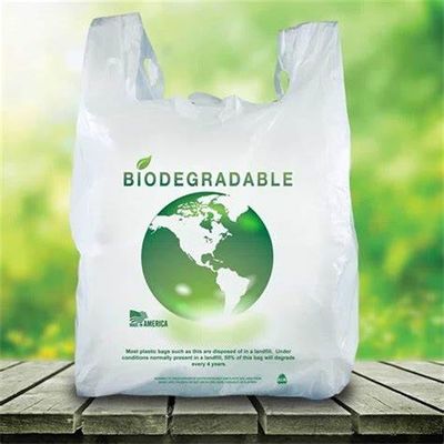 Os sacos de mantimento duráveis da camisa de T 100% 12 biodegradáveis avançam a largura