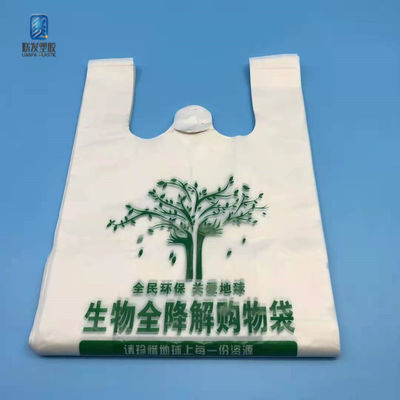 Compostable biodegradável plástico do saco de compras 100% da camisa de T